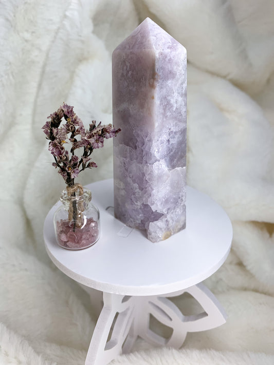 Ágata Flor x Ametista Rosa/Roxa - Torre/gerador